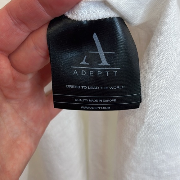 Adeptt MASUMI Short Sleeved Linen Maxi Dress in White NWOT Sz Large - Picture 5 of 12